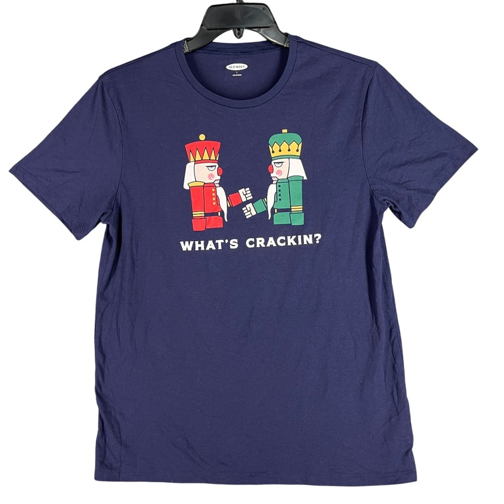 Old Navy Mens L Shirt Holidaycore Nutcracker Christmas Festive Casual Cheerful‎